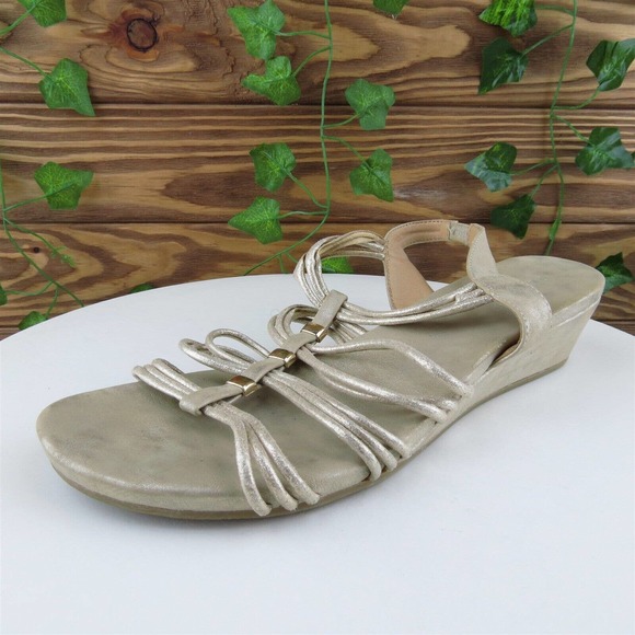 Pesaro Size 10 M Women Sandal Gladiator Taupe Synthetic Mildred - Picture 1 of 10